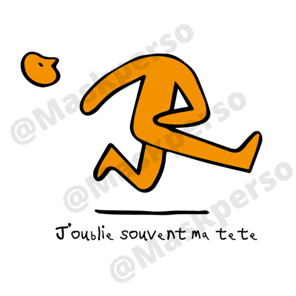 Cadeau personnalisé pour TDAH : T-Shirt "j'oublie souvent ma tête" – Image 2