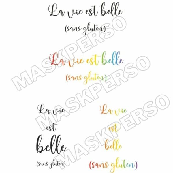 T-Shirt la vie est belle sans gluten coloré – Image 2