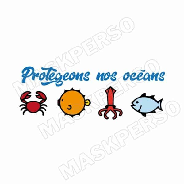 T-Shirt Blanc protégeons nos océans Homme – Image 2