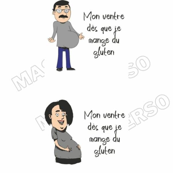 T-Shirt mon ventre Gluten Femme – Image 2
