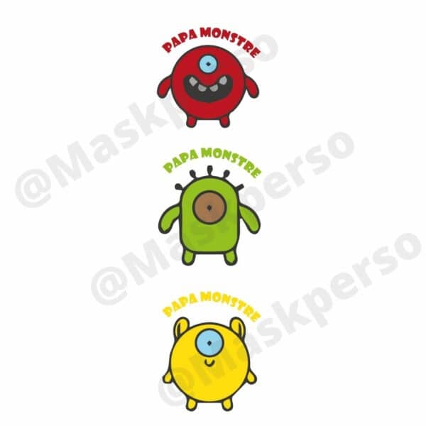 Tee-shirt Vert Papa Monstre