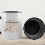 Tasse maman je t'aime noire