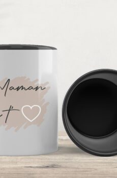 Tasse maman je t'aime noire