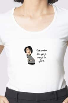 T-Shirt mon ventre Gluten Femme