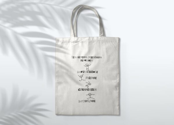 Tote Bag les supers pouvoirs du TDAH Noir