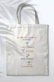 Tote Bag les supers pouvoirs du TDAH coloré