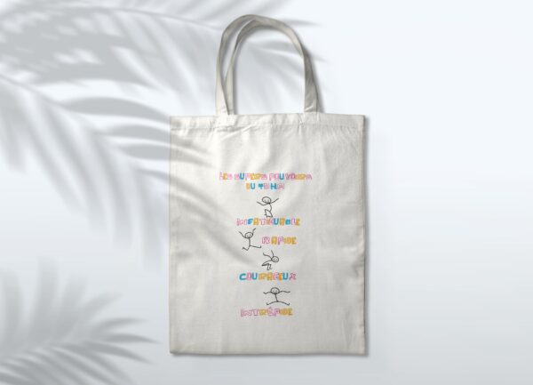 Tote Bag les supers pouvoirs du TDAH coloré