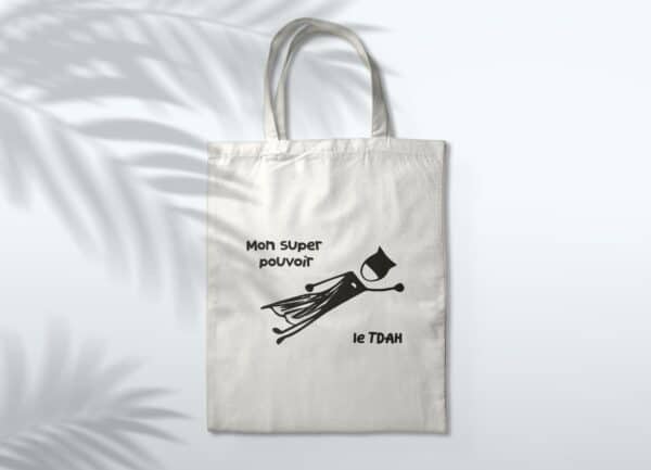 Tote Bag mon super pouvoir le TDAH