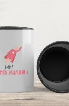 Tasse super maman noir