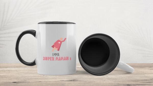 Tasse super maman noir