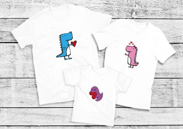 T-Shirt Famille dinosaure