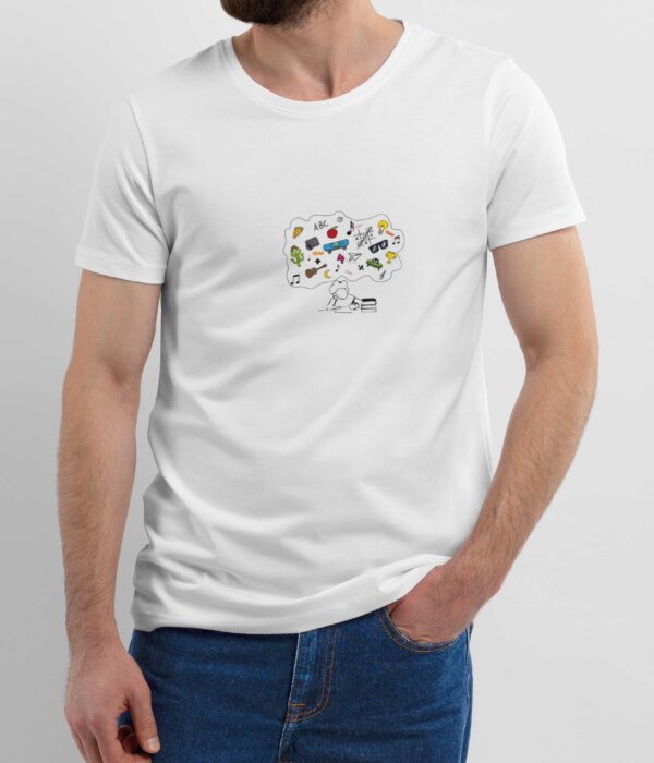 T-Shirt Blanc pensées TDAH