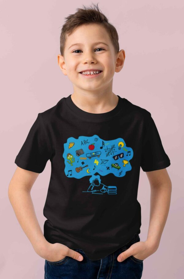 T-Shirt Noir pensées TDAH – Image 3