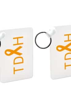 porte clés ruban TDAH orange
