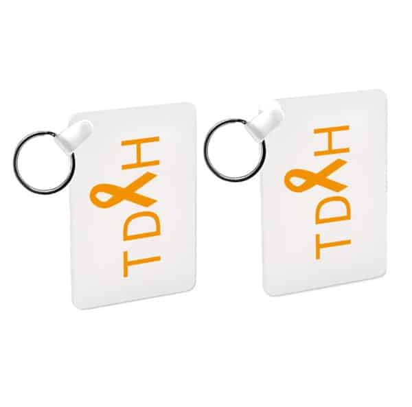 porte clés ruban TDAH orange