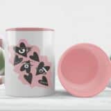 Tasse coeur bonne fête maman Rose