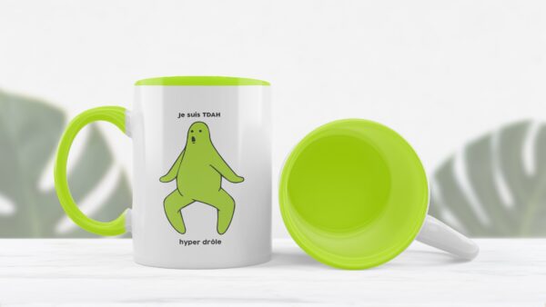 Tasse je suis TDAH vert