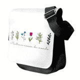 Sac bandoulière meilleure maman du monde fleurie
