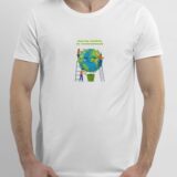 T-Shirt Blanc planète journée de l'environnement