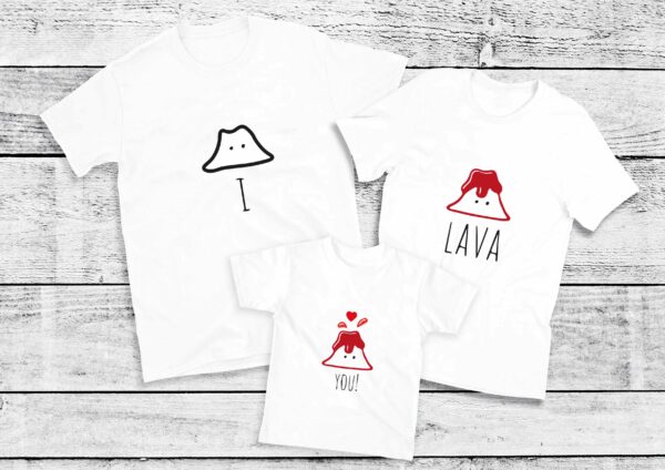 T-Shirt Famille volcan