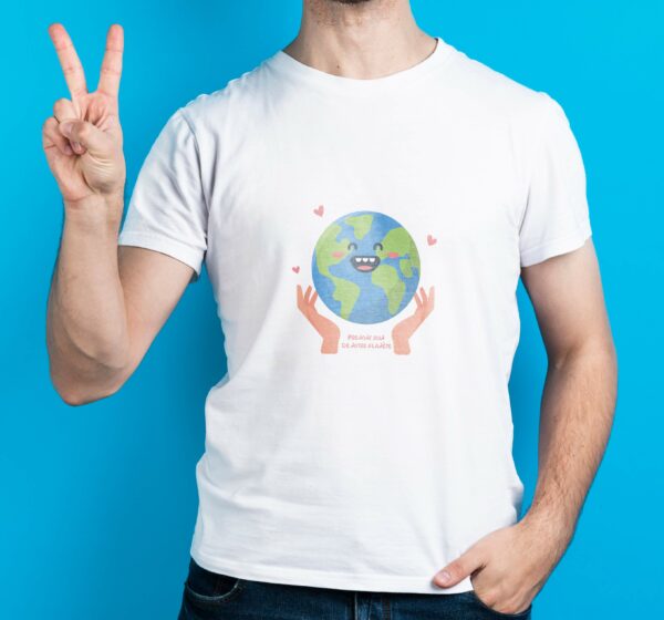 T-Shirt Blanc prenons soin de notre planète