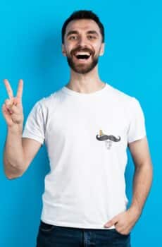 T-shirt papa - moustache