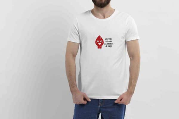 T-Shirt Blanc don du sang journée mondiale