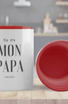 mug personnalisée fête des pères - papa adoré