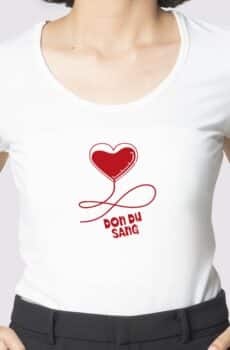 T-Shirt Blanc don du sang