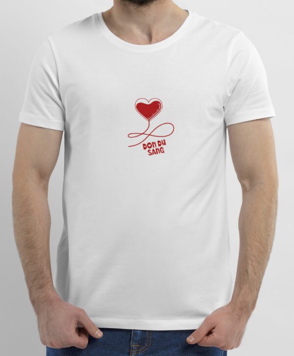 T-SHIRT blanc don du sang – Image 3