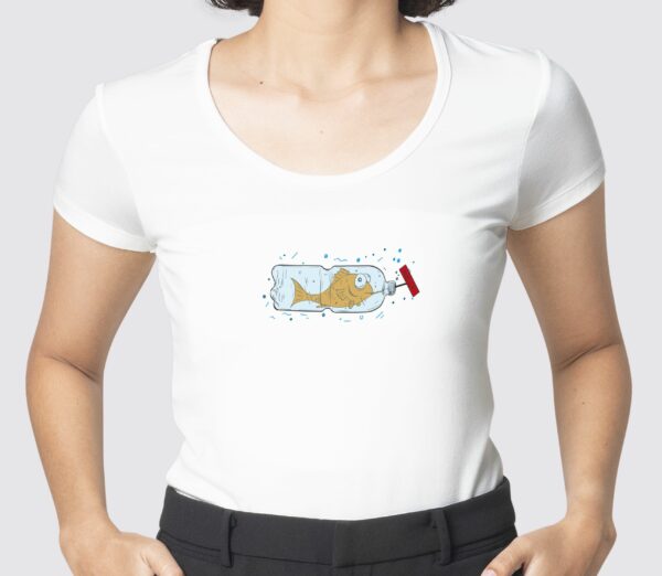 T-Shirt Blanc aidons nos océans Femme