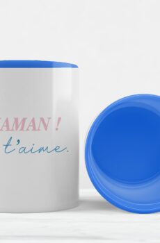 Tasse maman je t'aime bleu