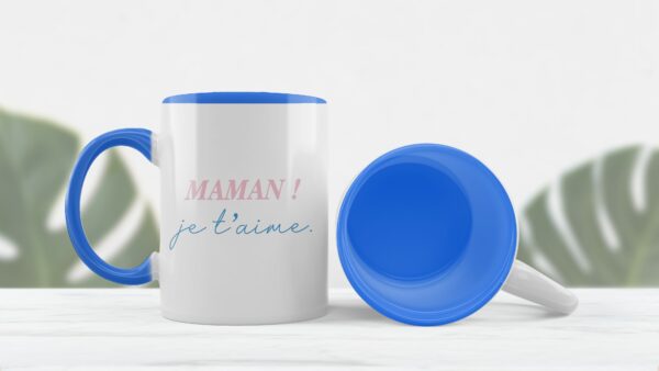 Tasse maman je t'aime bleu