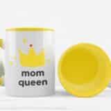 Tasse Mom Queen jaune 