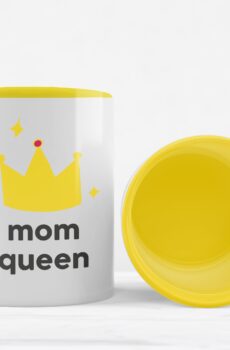 Tasse Mom Queen jaune 