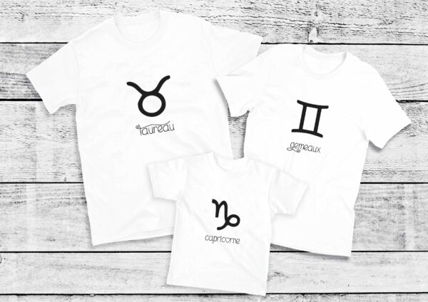 T-Shirt Famille signe astrologique