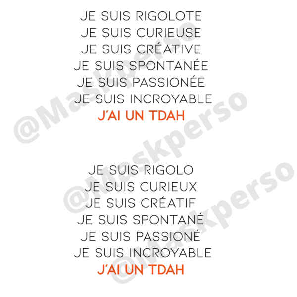 T-Shirt TDAH je suis ... – Image 2