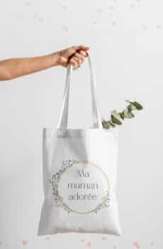 Tote bag personnalisé : maman adorée