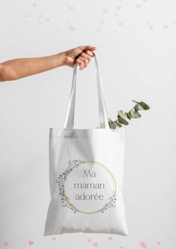 Tote bag personnalisé : maman adorée