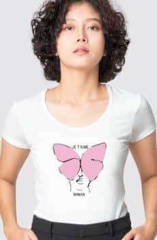 Tee-Shirt Je t'aime Maman Papillon