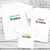 T-Shirt Famille prénom