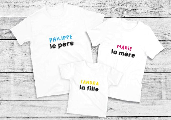 T-Shirt Famille prénom
