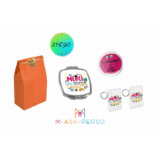 Lot merci maîtresse porte clés, badge, miroir