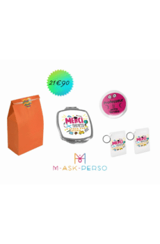 Lot merci maîtresse porte clés, badge, miroir