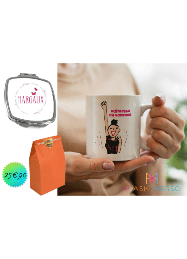 Lot merci maîtresse mug et miroir