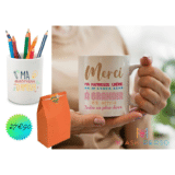 Lot merci maîtresse mug et pot de crayons