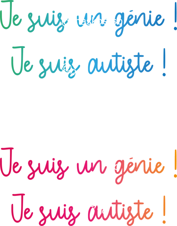 Idée pour cadeau TSA : Trousse "je suis un génie je suis autiste" (rose) – Image 2