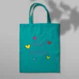Objet personnalisable merci de nounou : tote bag turquoise "merci nounou"