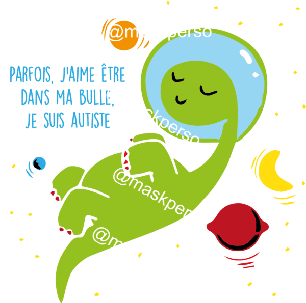 Cadeau personnalisé personne TSA : Stylo je suis dans ma bulle – Image 2
