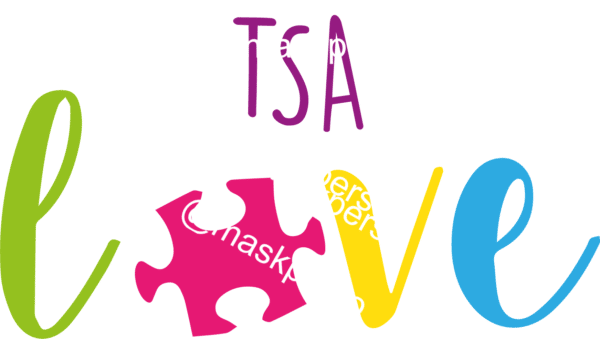 Cadeau soutien pour TSA : T-Shirt Noir autisme love – Image 2